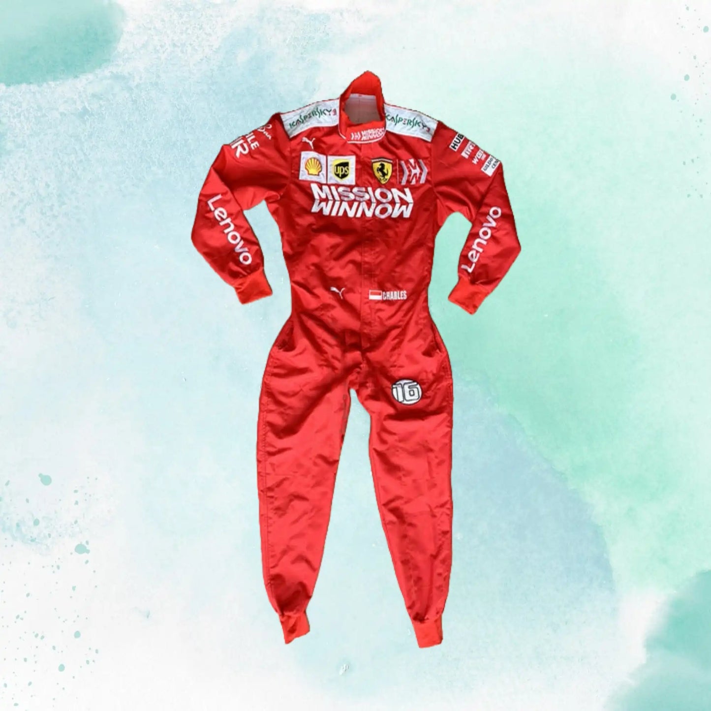 Charles Leclerc 2019 F1 Team Ferrari Mission Winnow Embroidery Replica Race Suit - view 1