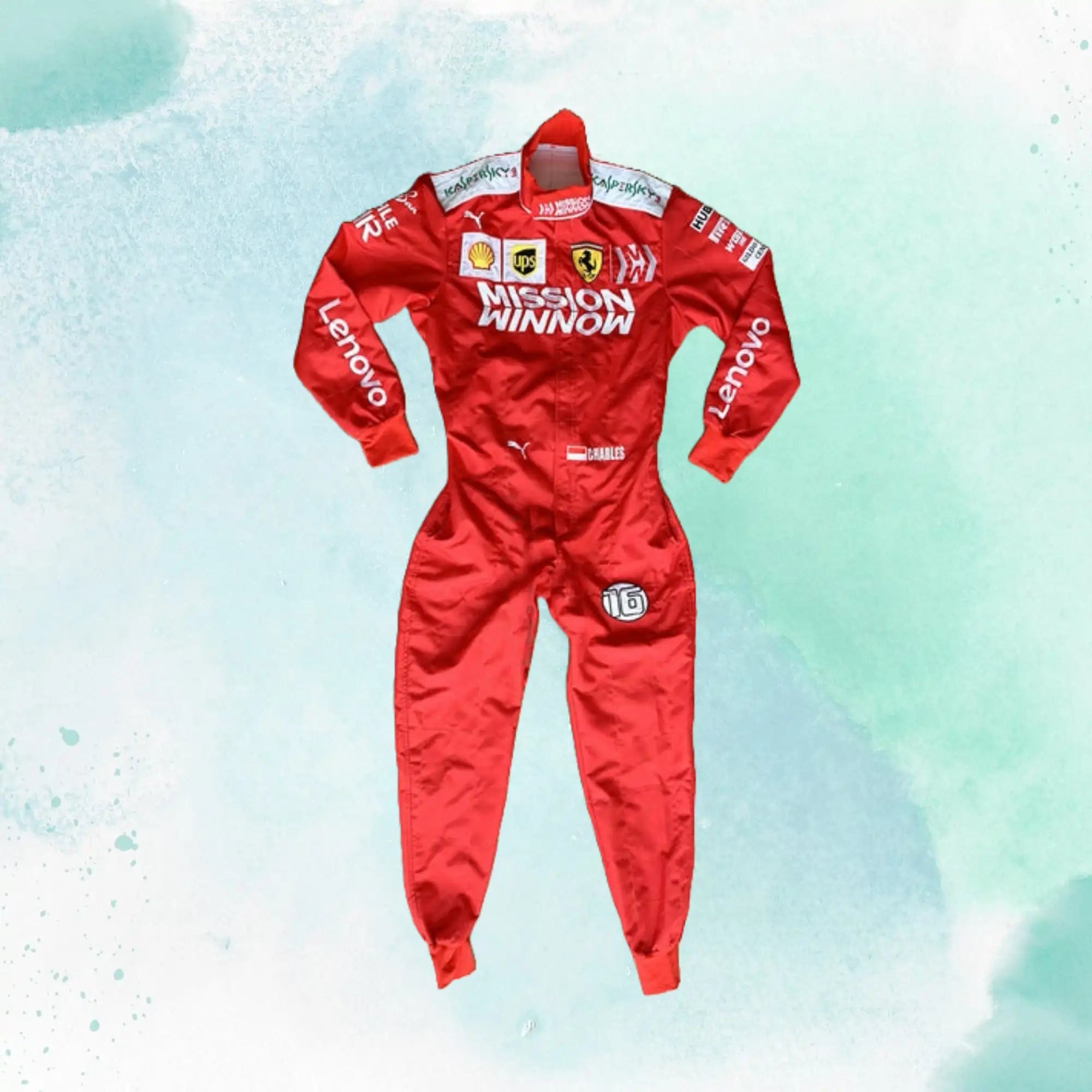 Charles Leclerc 2019 F1 Team Ferrari Mission Winnow Embroidery Replica Race Suit - view 1