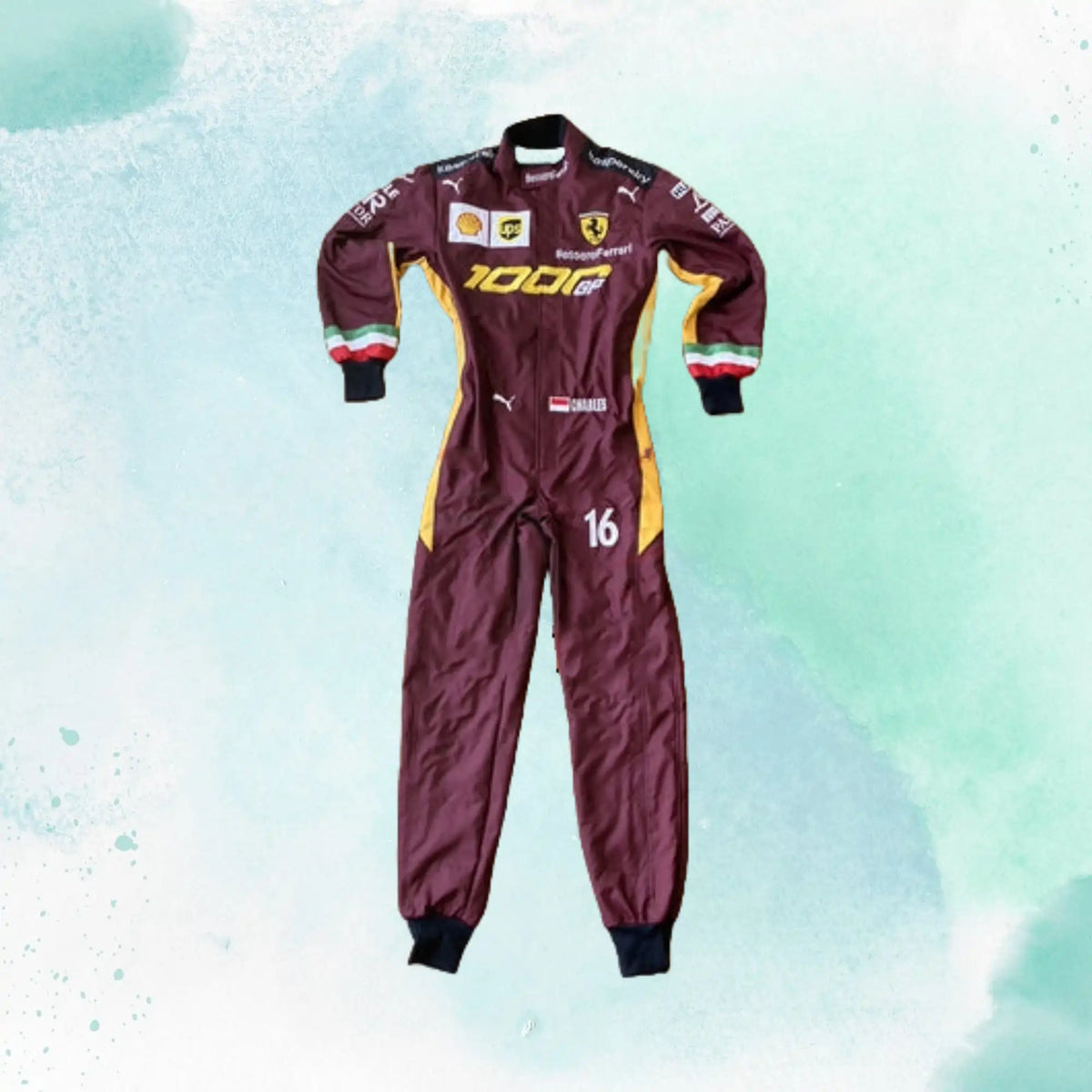 Charles Leclerc 2020 F1 Ferrari 1000 GP Replica Embroidery Replica Race Suit - view 1