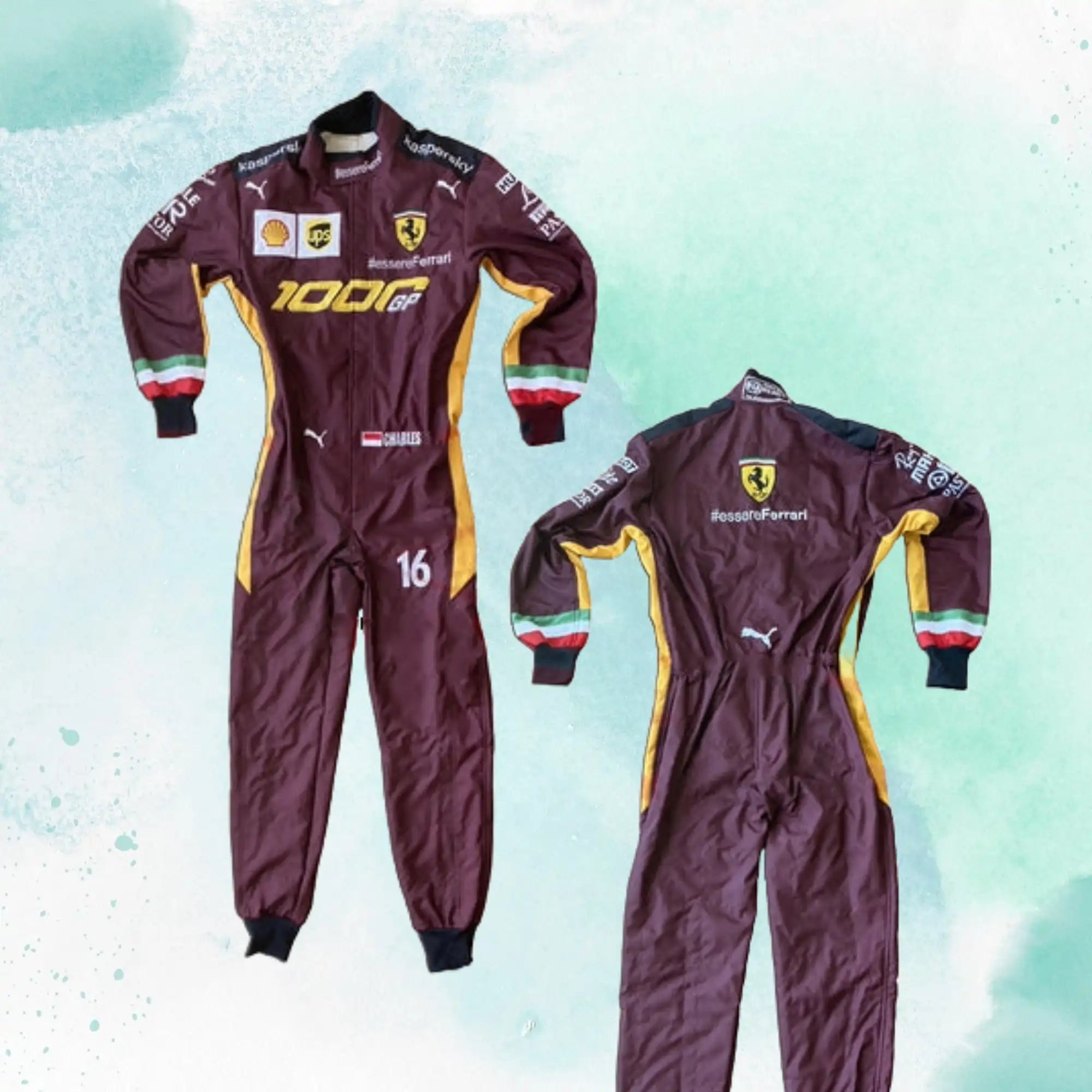 Charles Leclerc 2020 F1 Ferrari 1000 GP Replica Embroidery Replica Race Suit - view 3