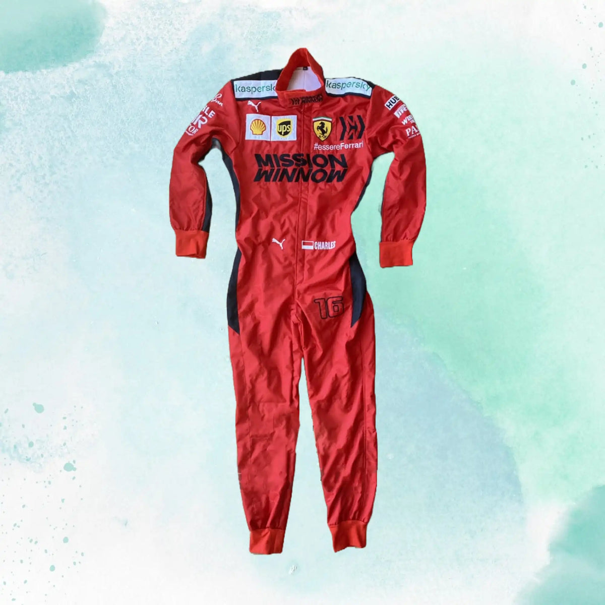 Charles Leclerc 2020 F1 Ferrari Mission Winnow Replica Embroidery Replica Race Suit - view 1