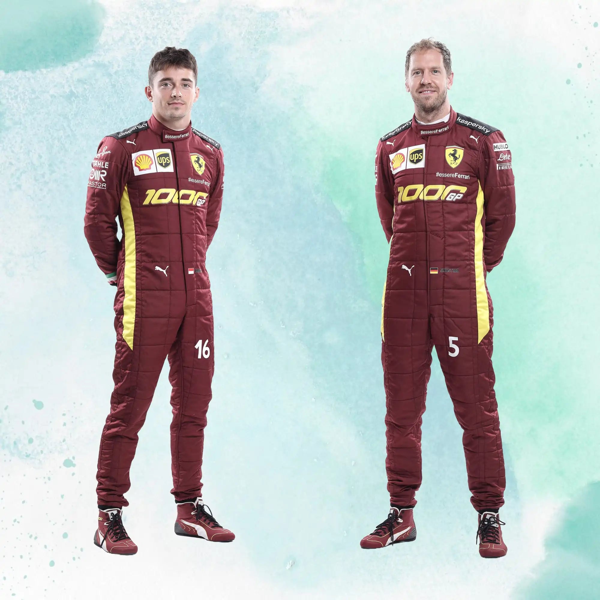Charles Leclerc 2020 Ferrari 1000 GP Replica Formula 1 Team Racing Suit - view 2
