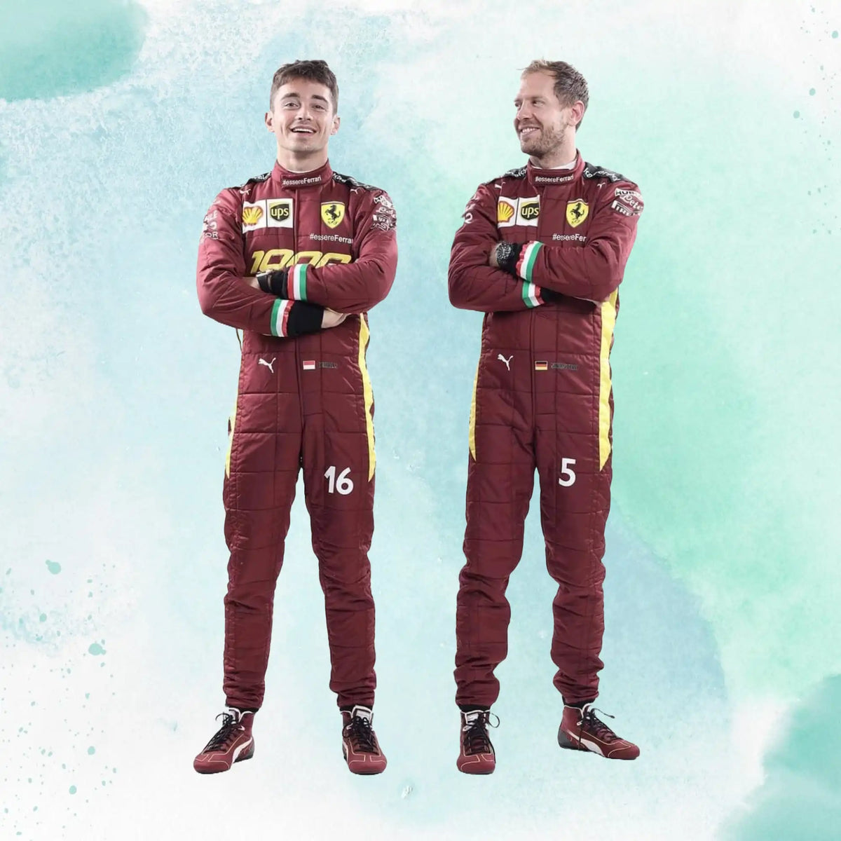 Charles Leclerc 2020 Ferrari 1000 GP Replica Formula 1 Team Racing Suit - view 3