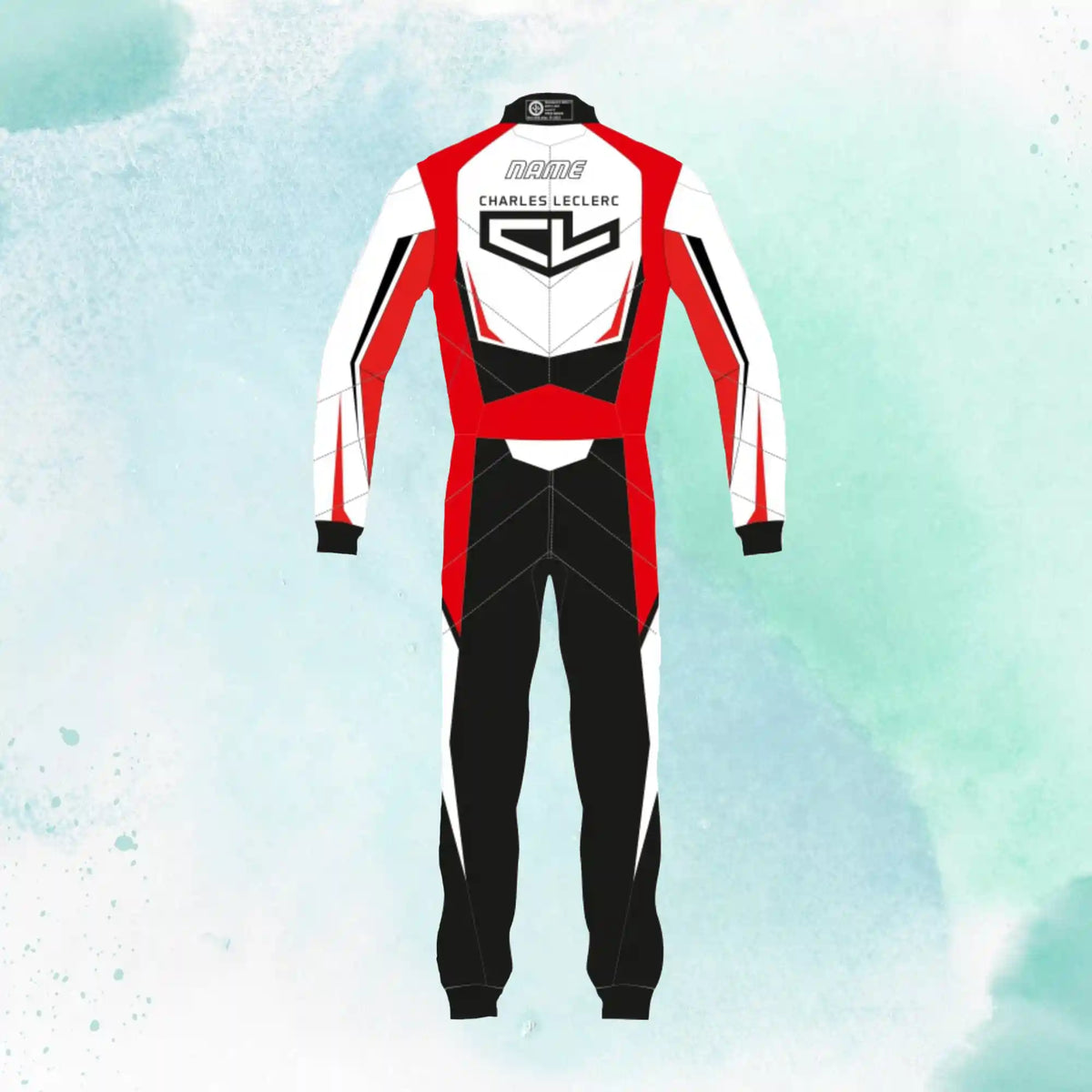 Charles Leclerc 2021 Overall Go Kart Replica Racing Sublimation Printed Suit - view 2