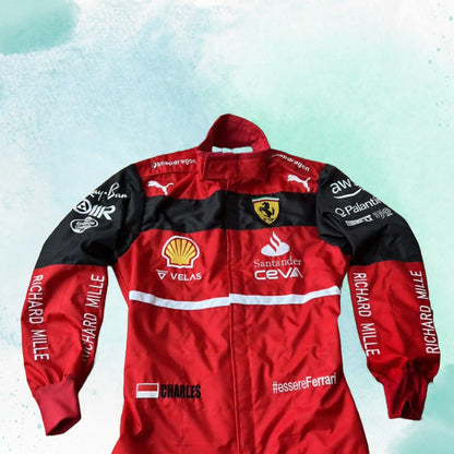 Charles Leclerc 2022 Scuderia Ferrari F1 Team Embroidery Replica Race Suit - view 1