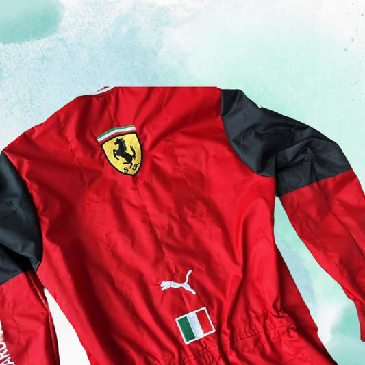 Charles Leclerc 2022 Scuderia Ferrari F1 Team Embroidery Replica Race Suit - view 2