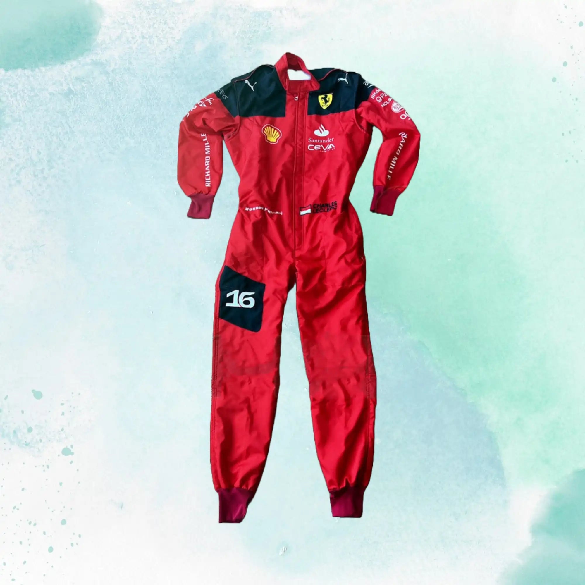 Charles Leclerc 2023 Embroidery Replica Race Suit Ferrari F1 - view 1