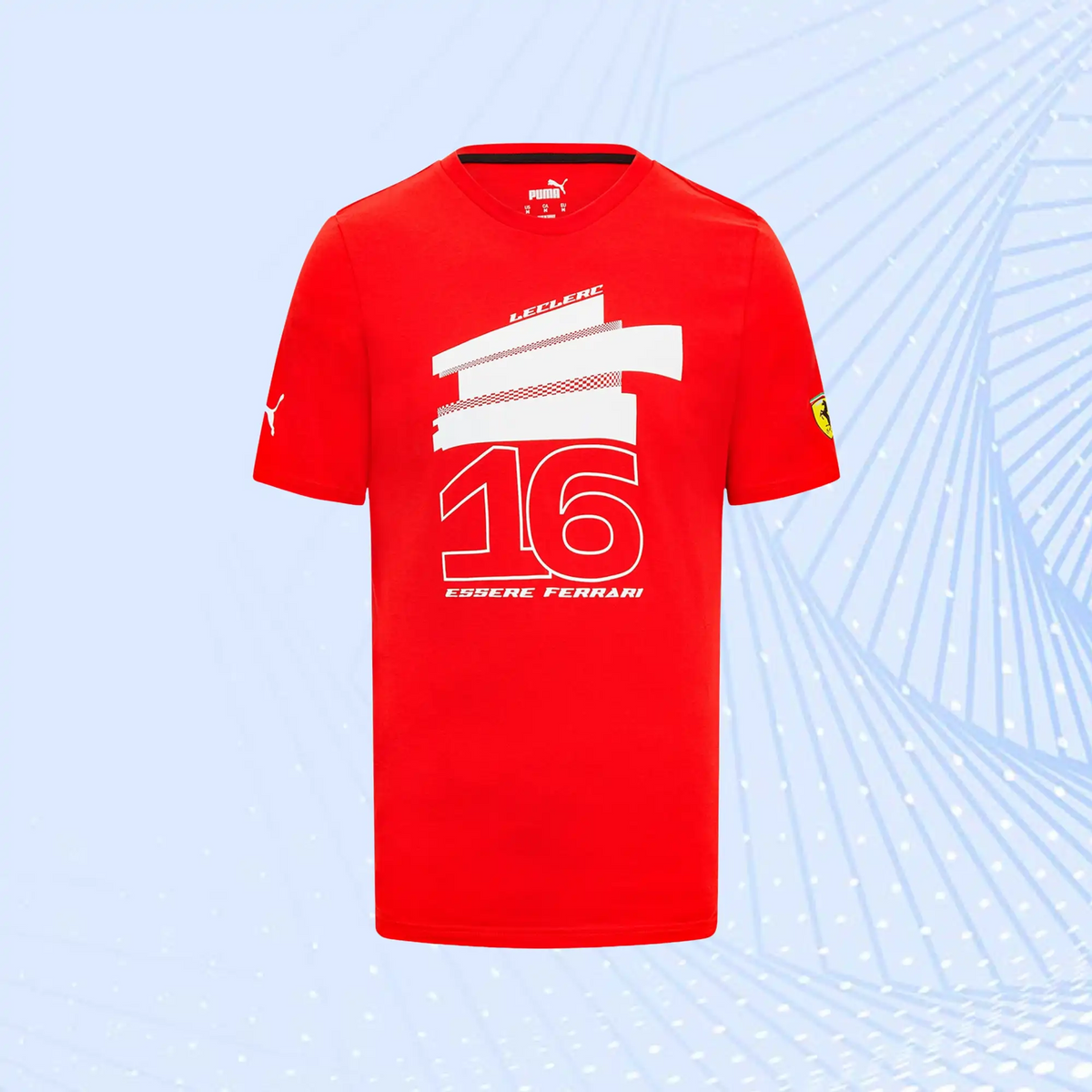 Charles Leclerc F1 Team Scuderia Ferrari Puma Driver T-Shirt- Red - view 2