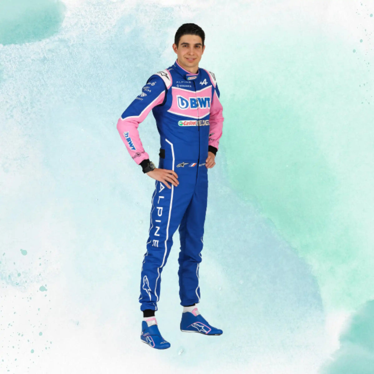 Esteban Ocon 2022 BWT Team Alpine Replica Racing Suit F1 Team - view 1