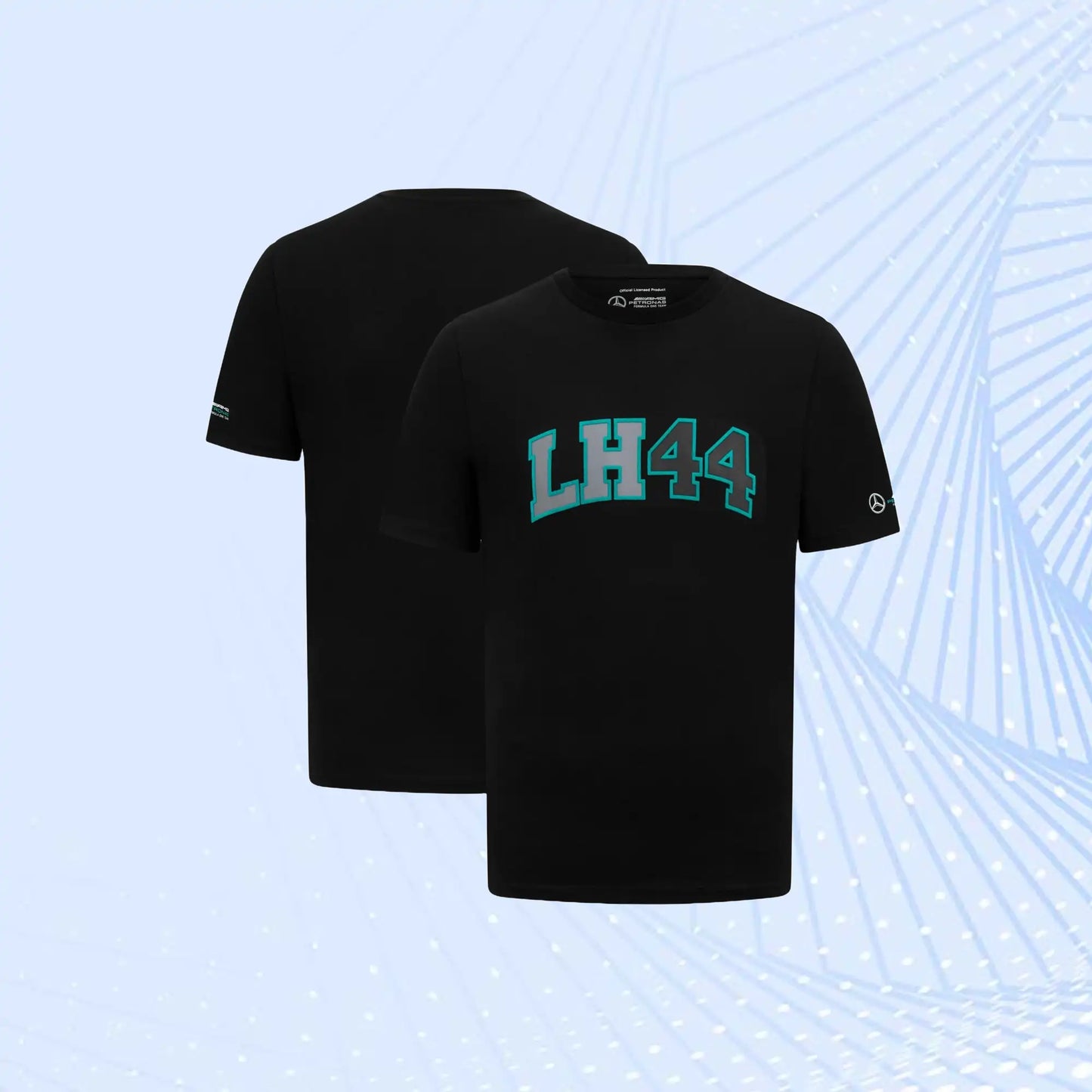 F1 Lewis Hamilton 44 Mercedes AMG Petronas T-Shirt- Black - view 1