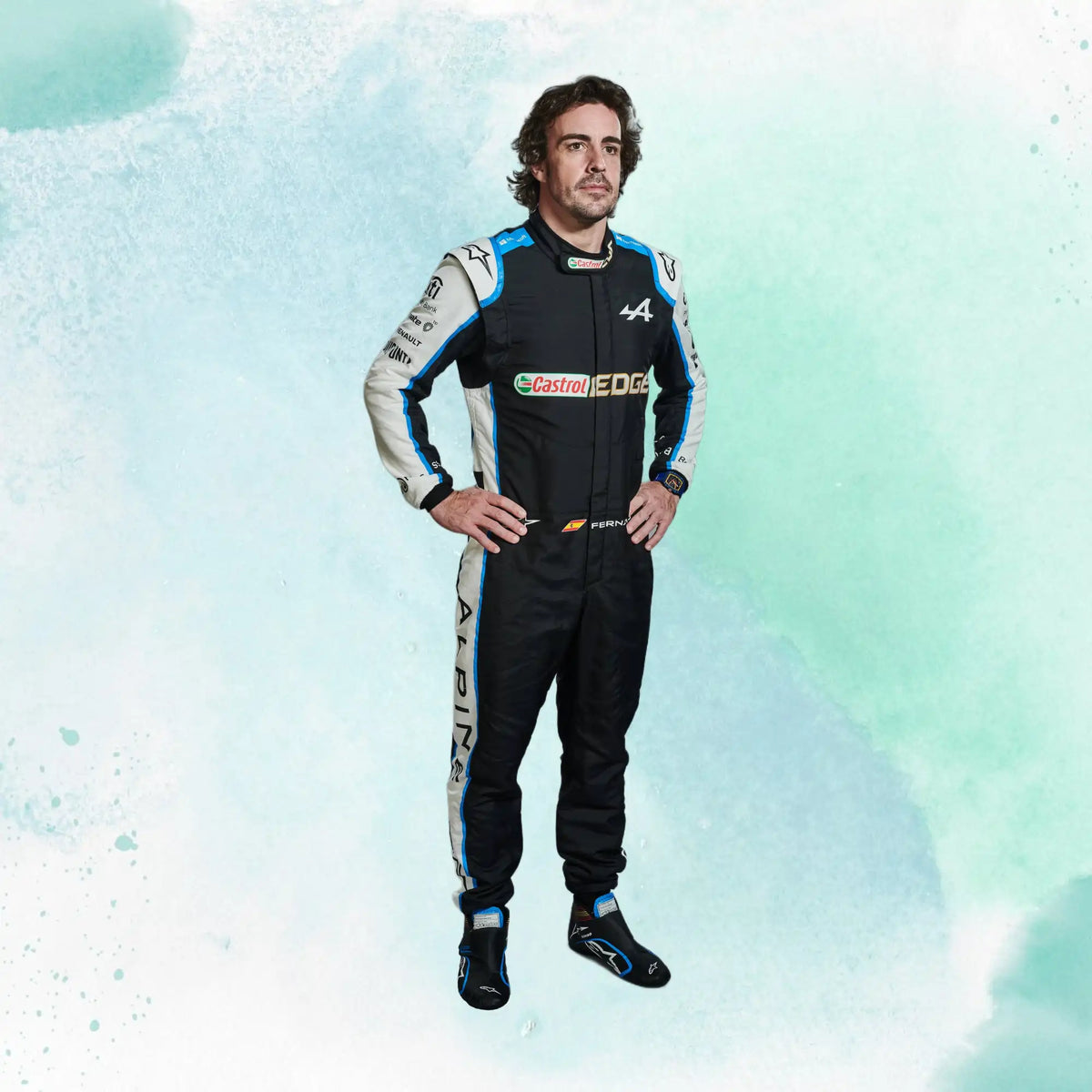 Fernando Alonso 2021 Replica Racing Suit F1 Team Alpine - view 1