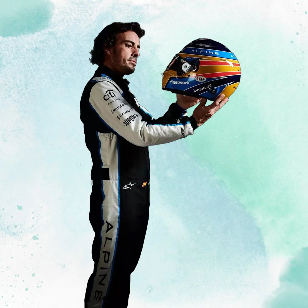 Fernando Alonso 2021 Replica Racing Suit F1 Team Alpine - view 3
