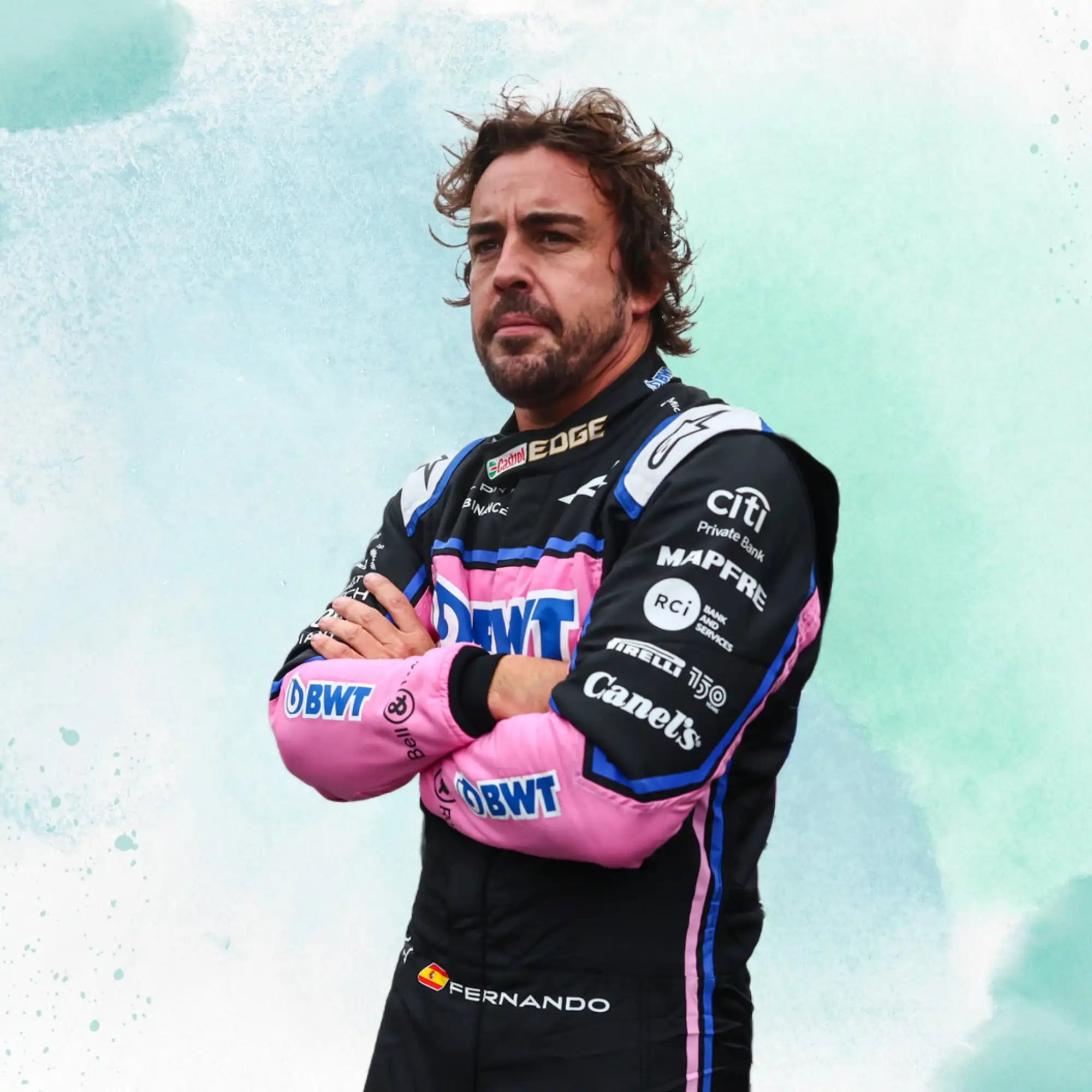 Fernando Alonso 2022 BWT Italian GP Replica Racing Suit F1 Team Alpine - view 1