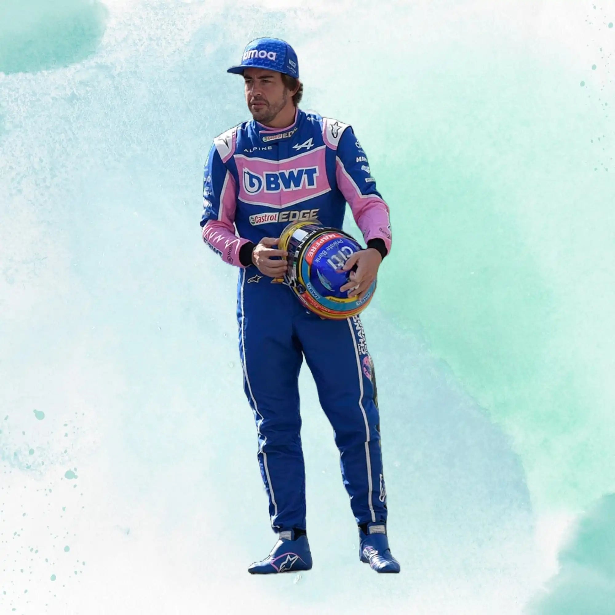 Fernando Alonso 2022 BWT Replica Racing Suit F1 Team Alpine - view 3