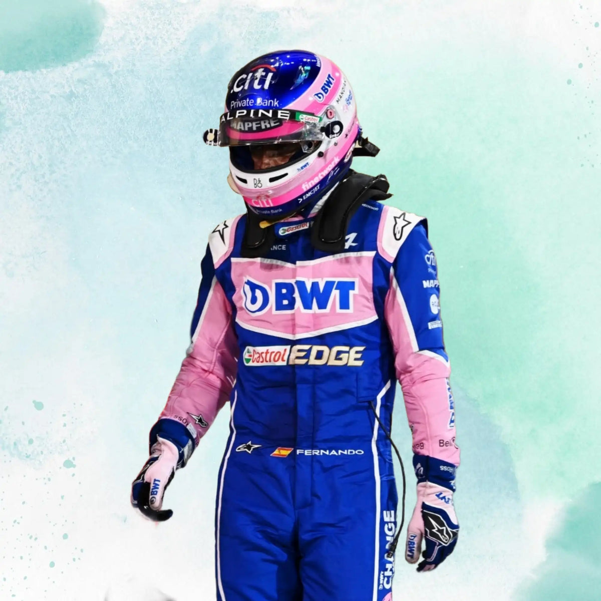 Fernando Alonso 2022 BWT Replica Racing Suit F1 Team Alpine - view 4