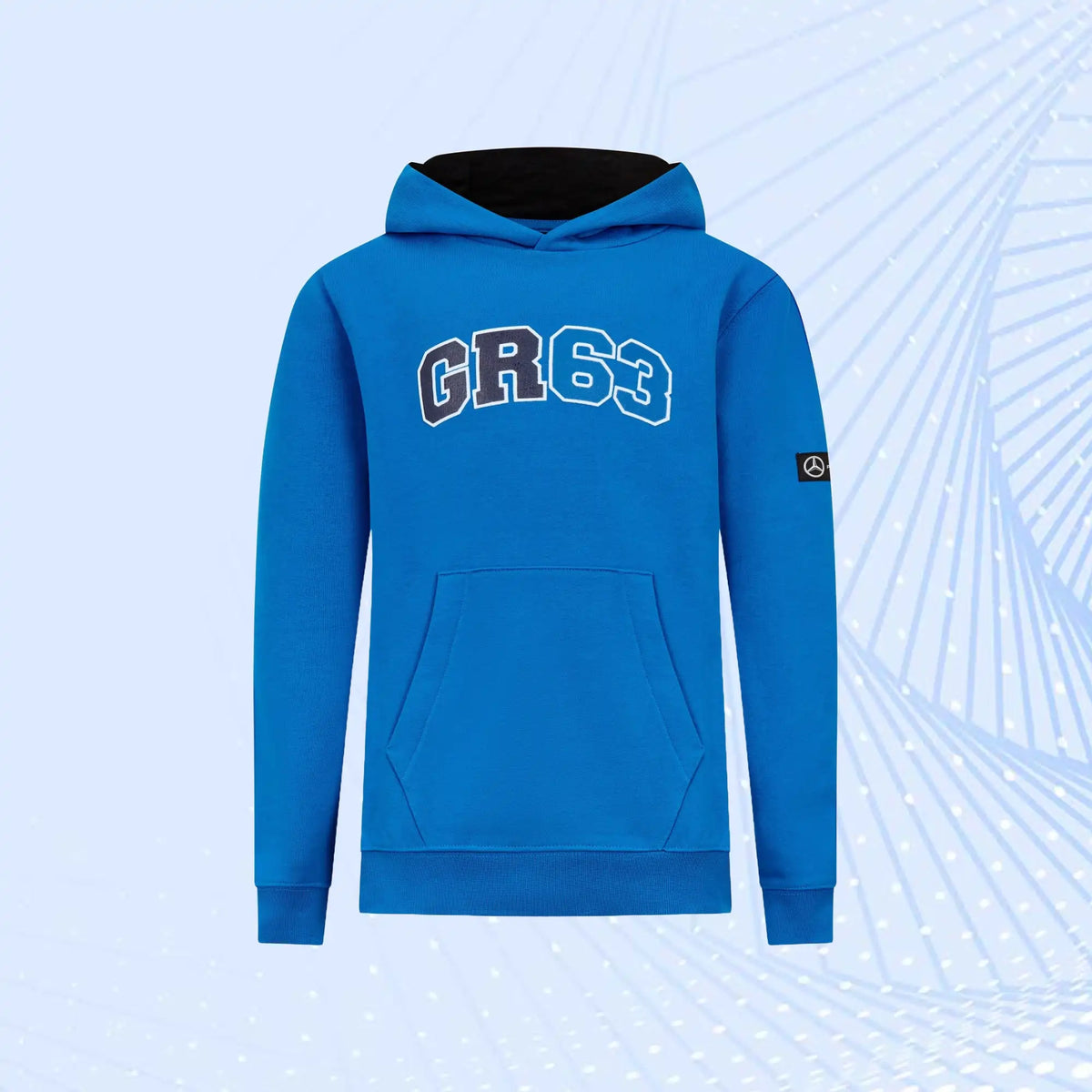 George Russell 63 F1 Mercedes AMG Petronas Formula 1 Hooded Sweat- Blue - view 2
