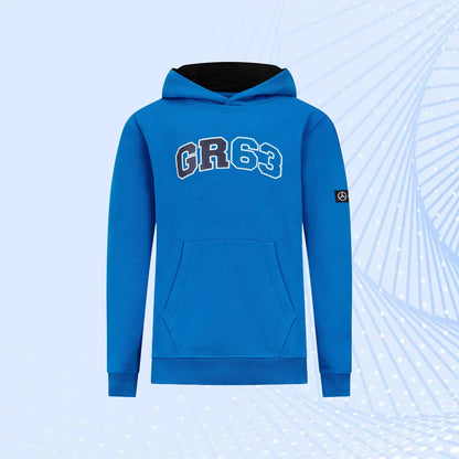 George Russell 63 F1 Mercedes AMG Petronas Formula 1 Hooded Sweat- Blue - view 2