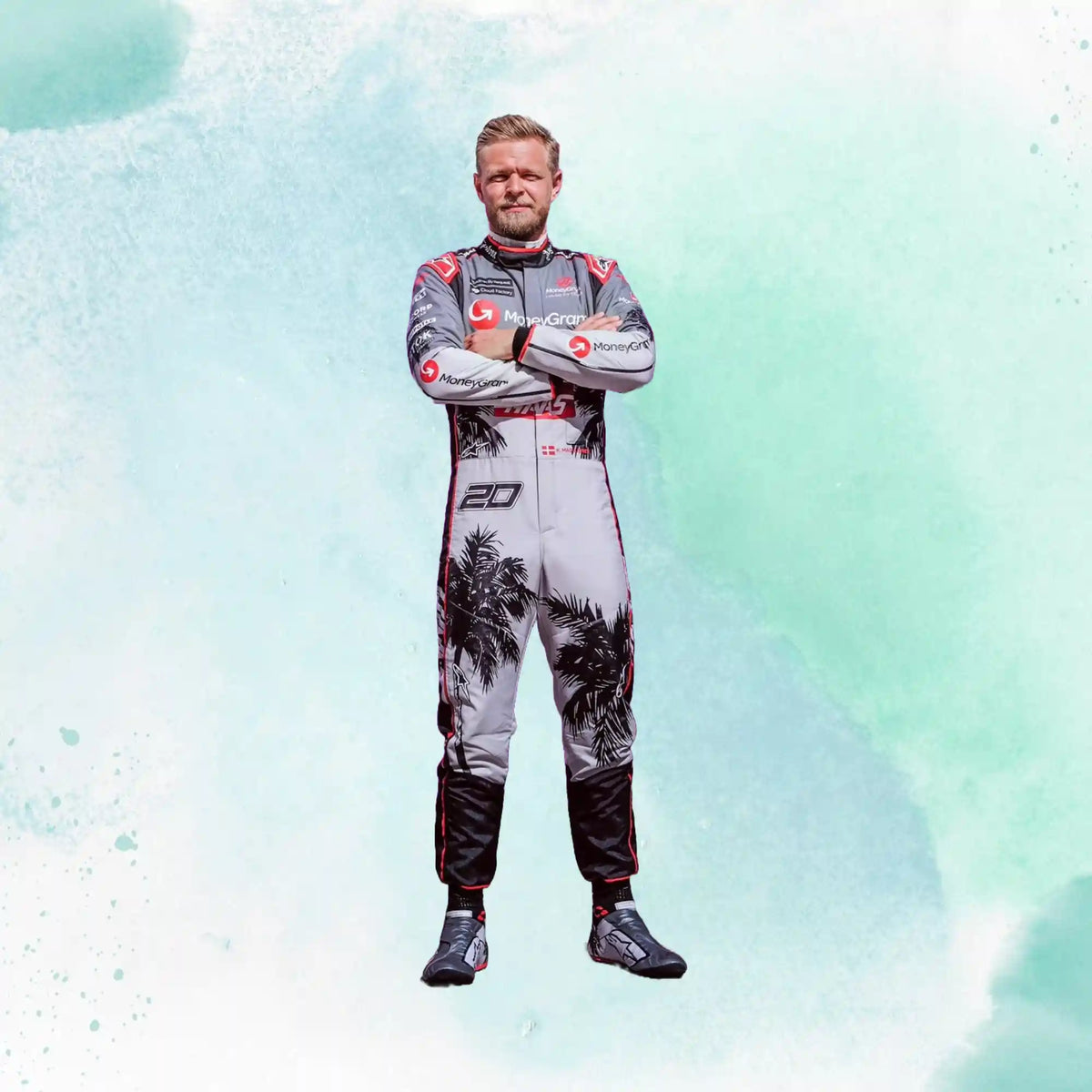 Kevin Magnussen New 2023 Haas F1 Team Miami Grand Prix Weekend Replica Racing Suit - view 1