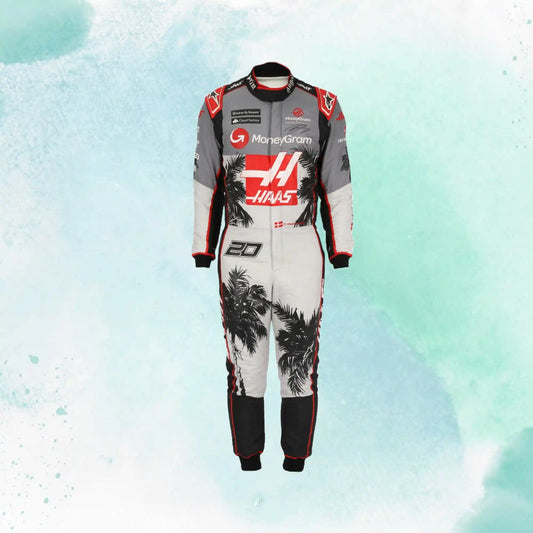 Kevin Magnussen New 2023 Haas F1 Team Miami Grand Prix Weekend Replica Racing Suit - view 2