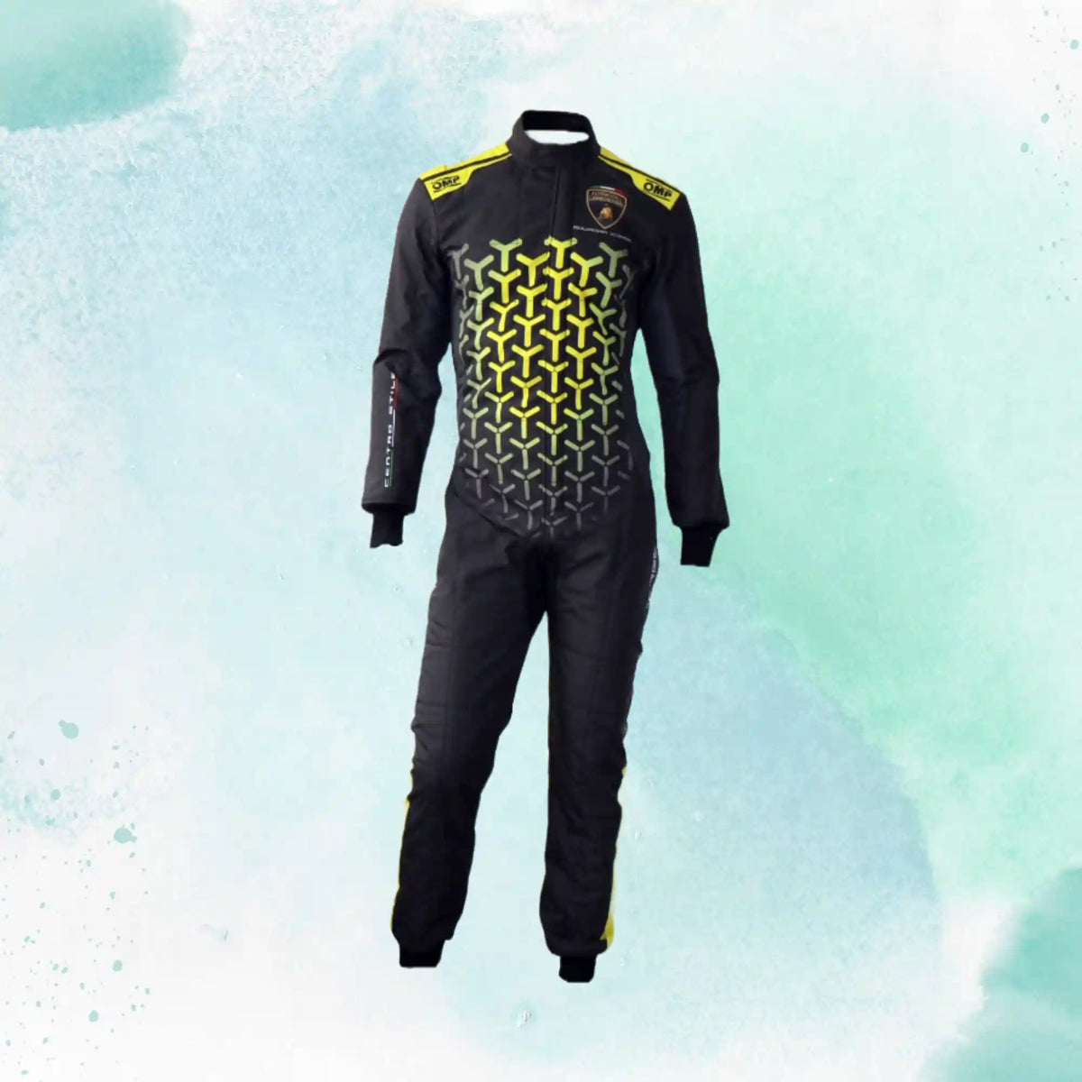 Lamborghini Overall OMP Go Kart Replica Racing Sublimation Printed Suit - view 1