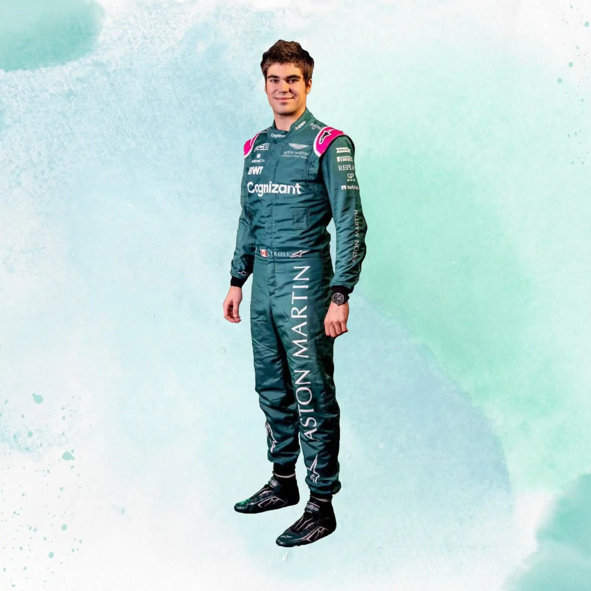 Lance Stroll 2022 F1 Team Aston Martin Replica Race Suit - view 1
