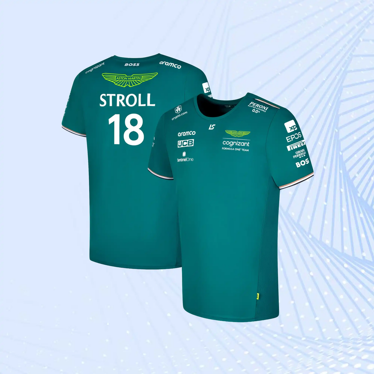 Lance Stroll 2023 Official Aston Martin Aramco Cognizant F1 Team Driver T-Shirt - view 1