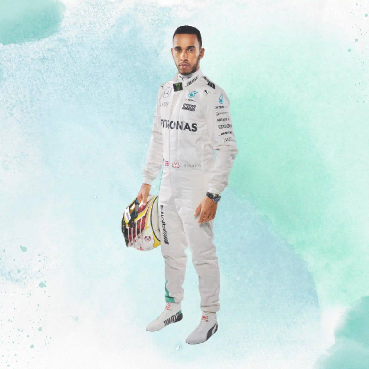Lewis Hamilton 2016 Mercedes-Benz F1 Replica Racing Suit - view 1