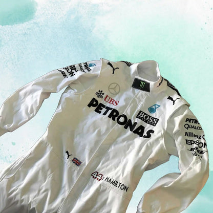 Lewis Hamilton 2017 Mercedes AMG Petronas Replica Embroidered Replica Race Suit - view 1