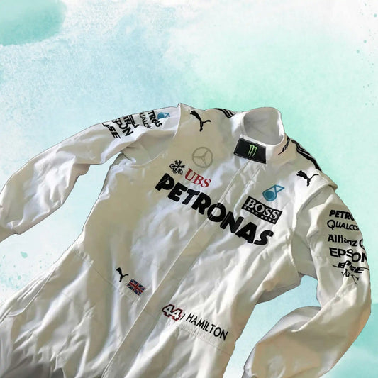 Lewis Hamilton 2017 Mercedes AMG Petronas Replica Embroidered Replica Race Suit - view 1