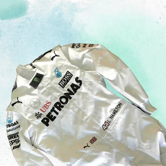 Lewis Hamilton 2017 Mercedes AMG Petronas Replica Embroidered Replica Race Suit - view 2