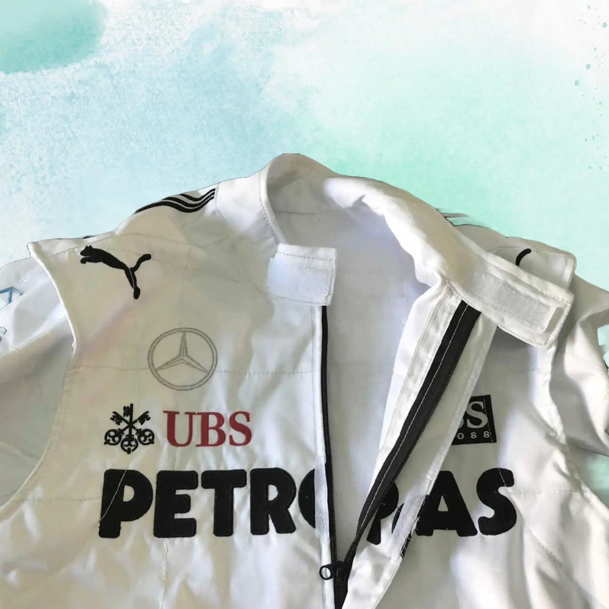 Lewis Hamilton 2017 Mercedes AMG Petronas Replica Embroidered Replica Race Suit - view 3