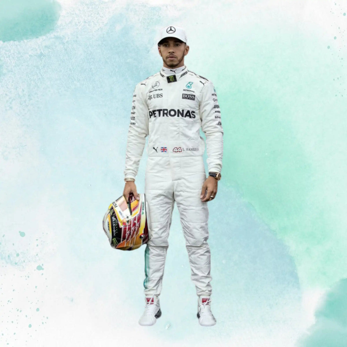 Lewis Hamilton 2017 Mercedes-Benz F1 Team Replica Racing Suit - view 1