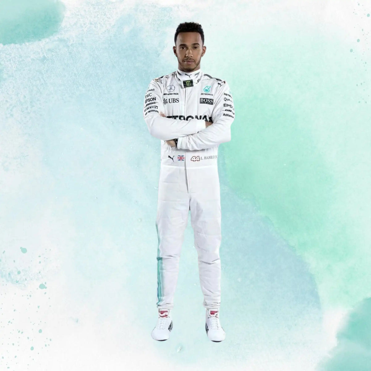 Lewis Hamilton 2017 Mercedes-Benz F1 Team Replica Racing Suit - view 3