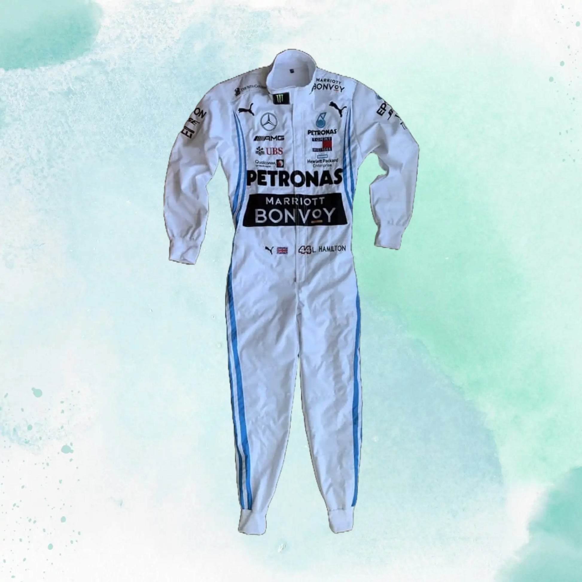 Lewis Hamilton 2019 Mercedes AMG Petronas F1 Replica Embroidery Race Suit - view 1