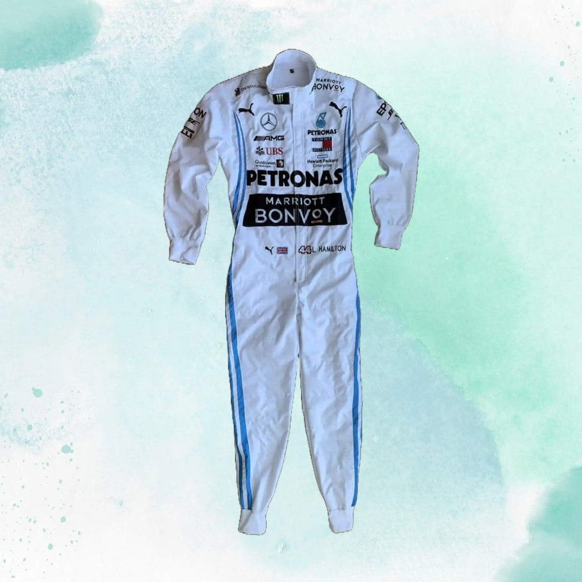 Lewis Hamilton 2019 Mercedes AMG Petronas F1 Replica Embroidery Race Suit - view 1