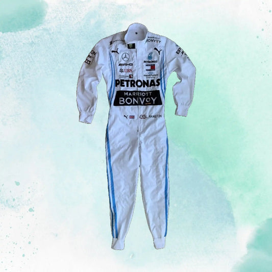Lewis Hamilton 2019 Mercedes AMG Petronas F1 Replica Embroidery Race Suit - view 1