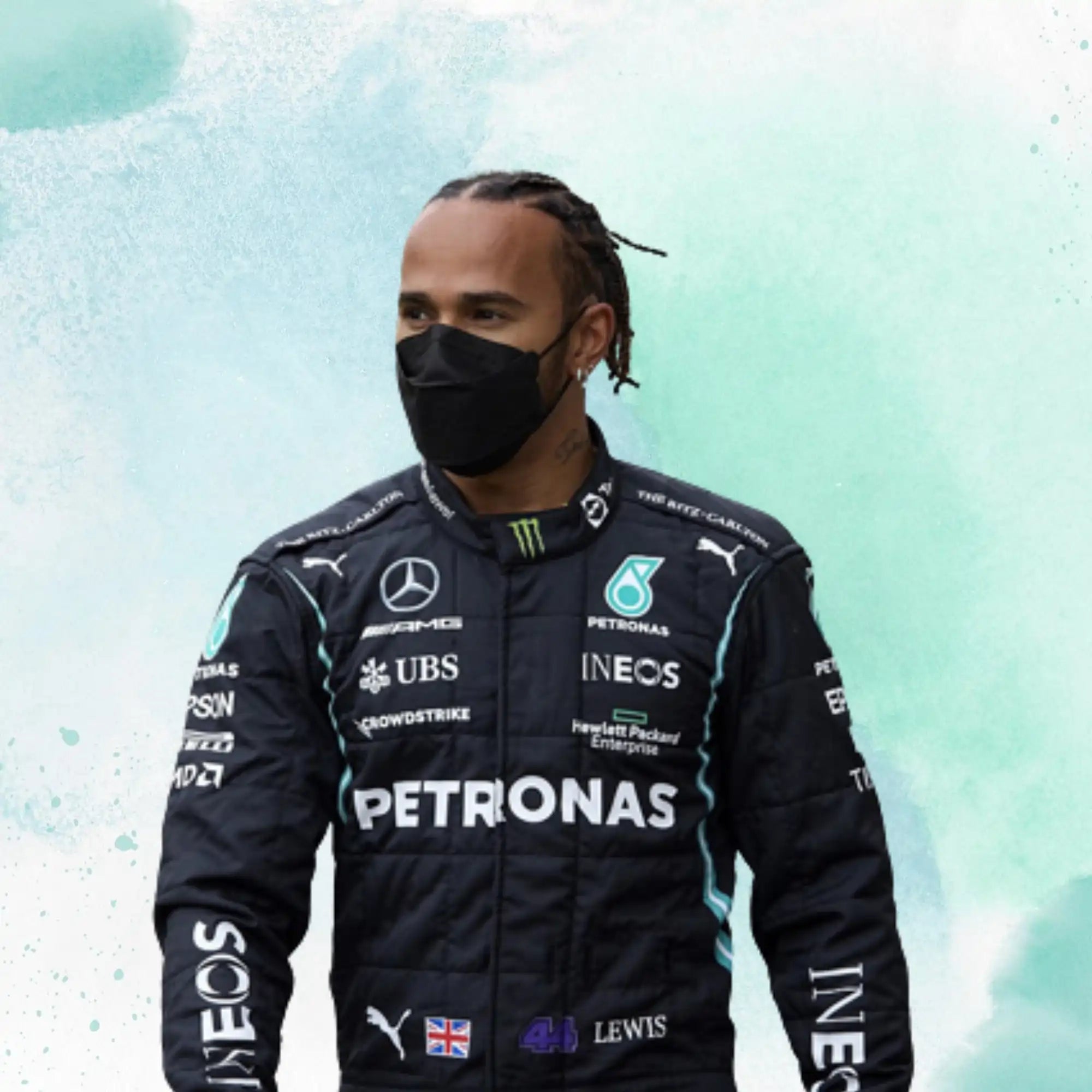 Lewis Hamilton 2020 F1 Mercedes Benz AMG Replica Racing Suit - view 2