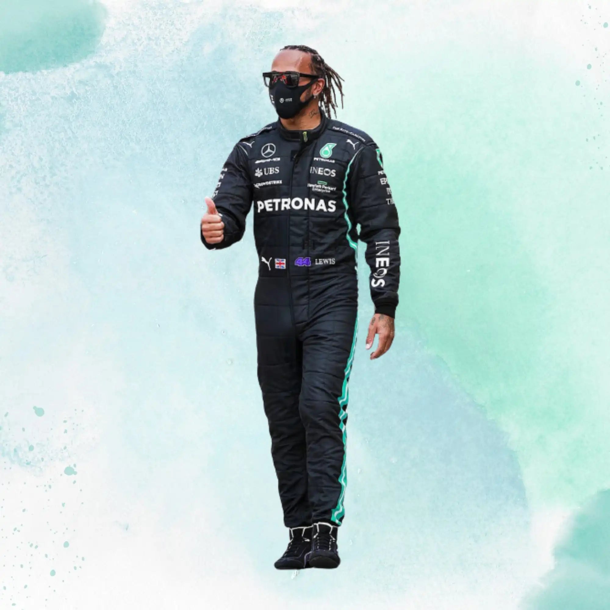 Lewis Hamilton 2020 F1 Mercedes Benz AMG Replica Racing Suit - view 3