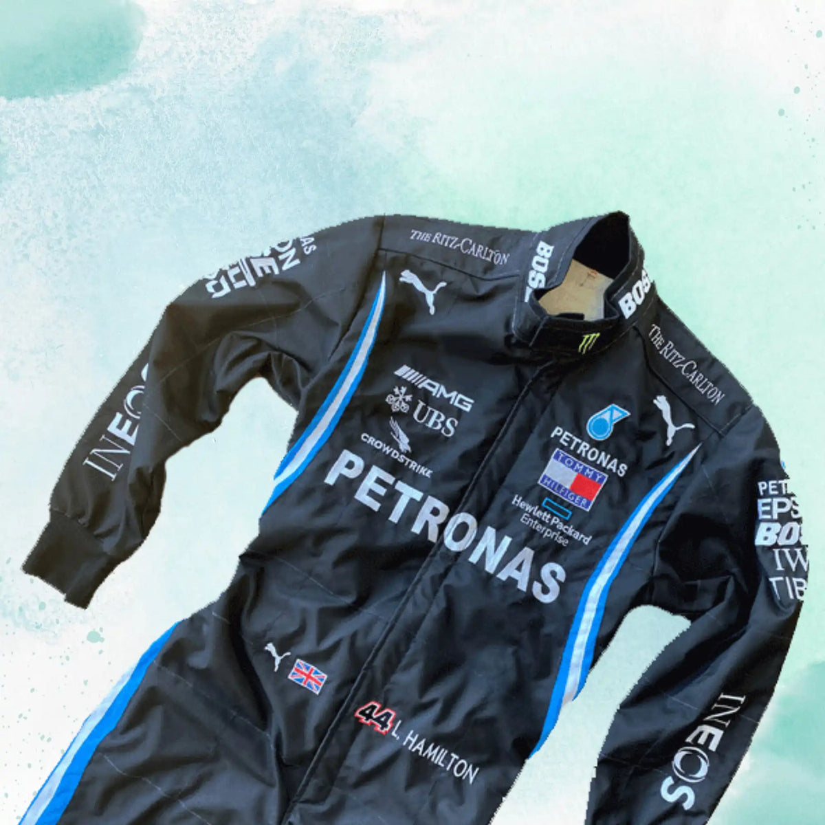 Lewis Hamilton 2020 F1 Replica Embroidery Race Suit - view 1