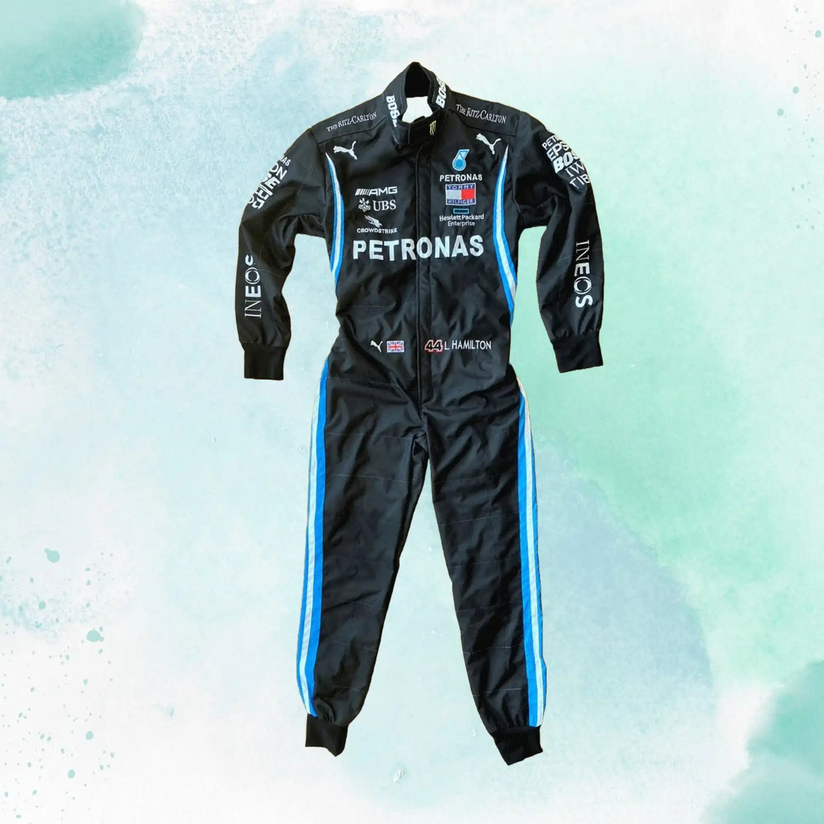 Lewis Hamilton 2022 F1 Mercedes AMG Petronas Replica Embroidery Race Suit - view 3