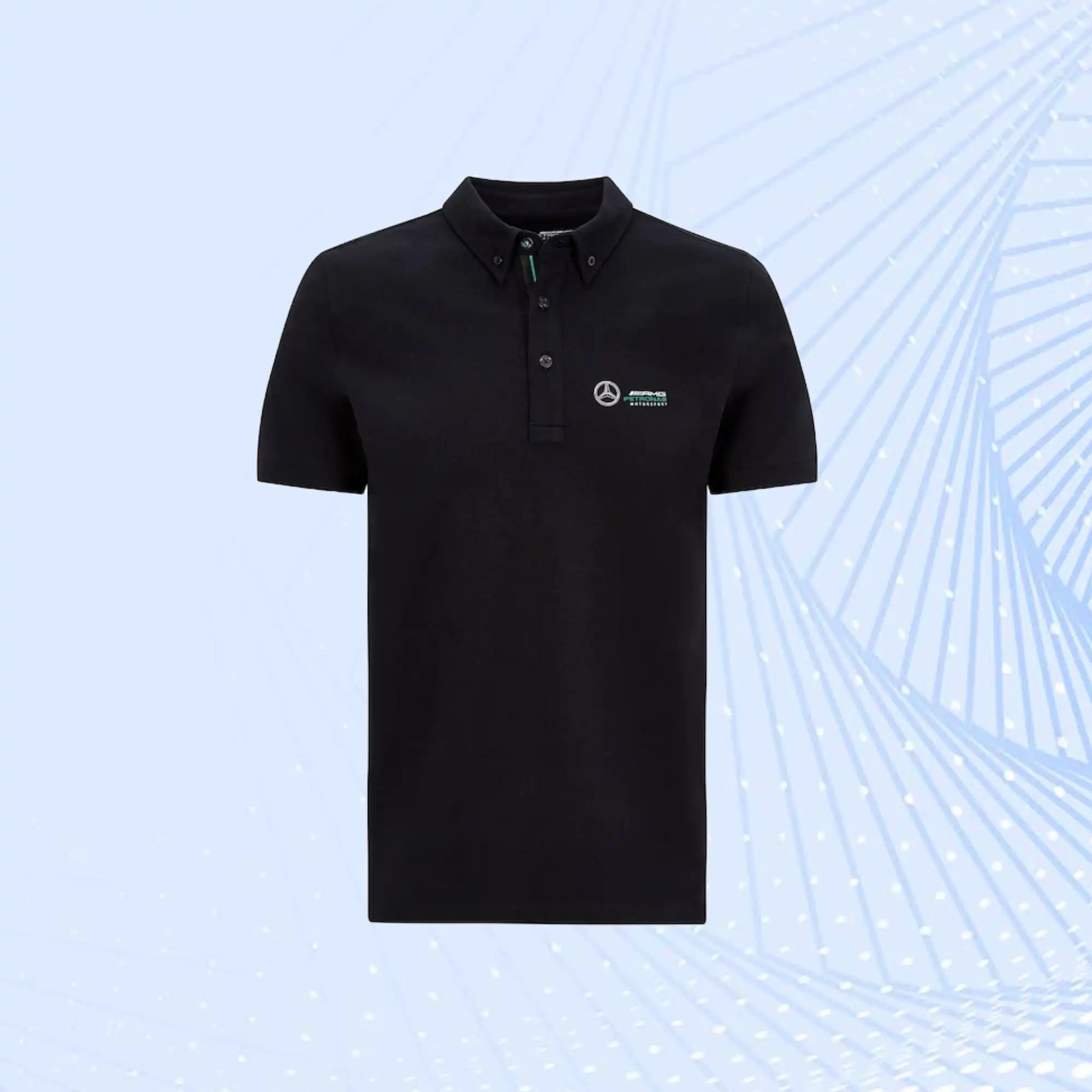 Mercedes AMG Petronas Essentials Formula 1 Team Classic F1 Team Wear Polo- Black - view 1
