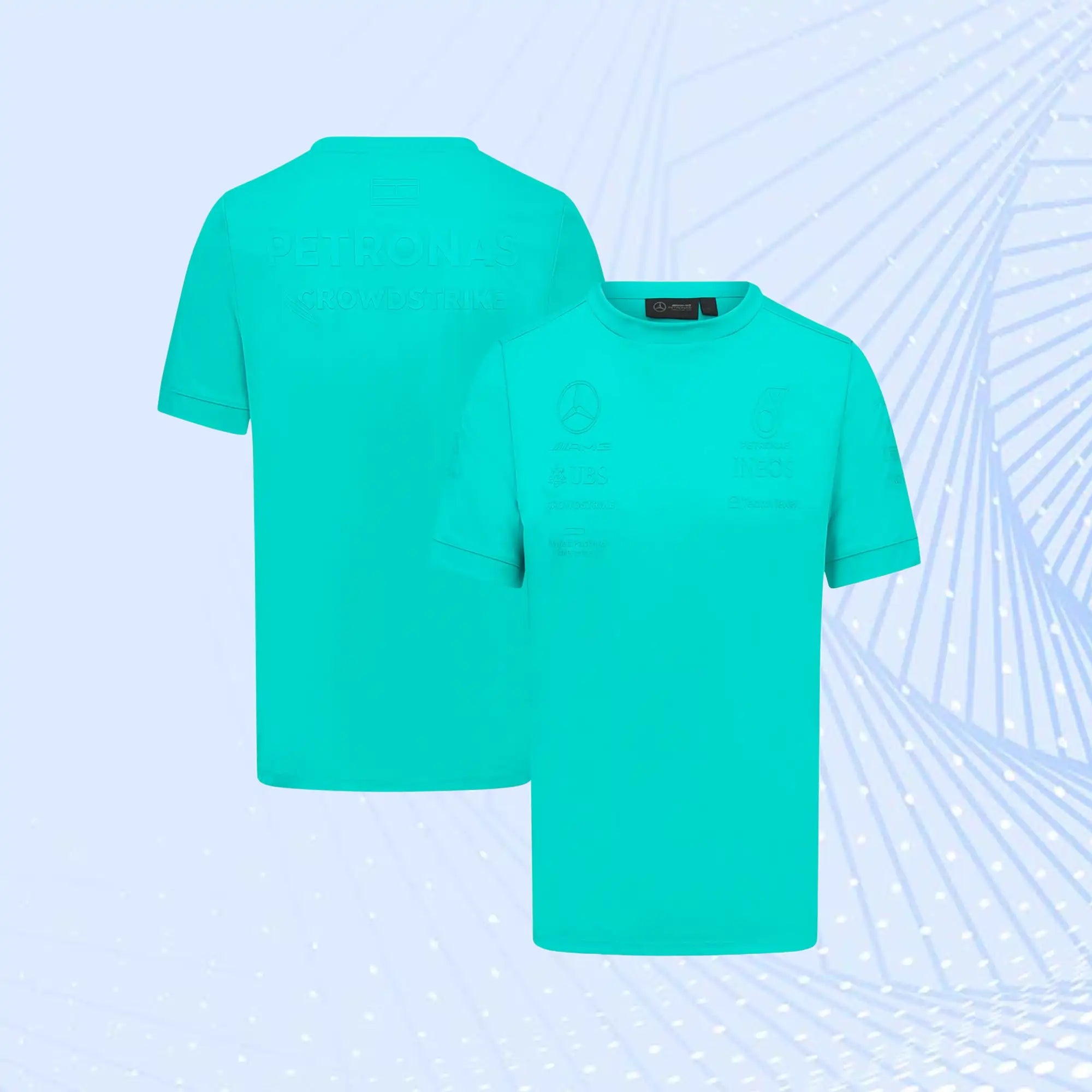 Mercedes AMG Petronas F1 2023 Team Stealth T-Shirt- Green - view 1