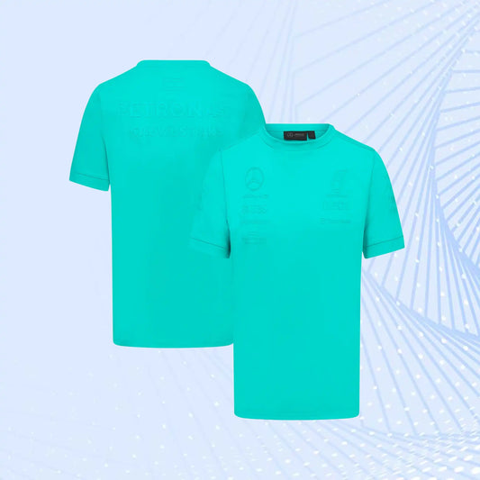 Mercedes AMG Petronas F1 2023 Team Stealth T-Shirt- Green - view 1