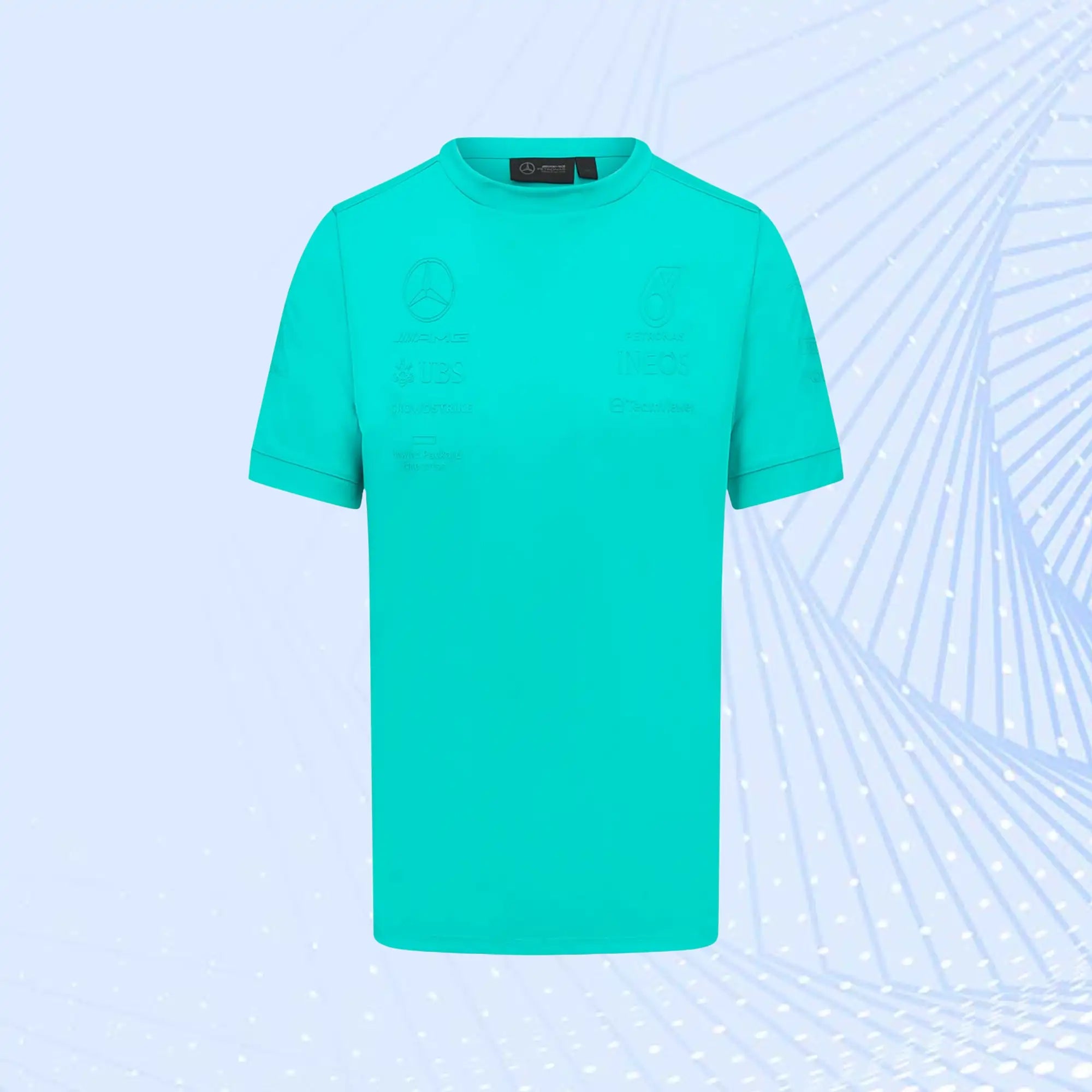 Mercedes AMG Petronas F1 2023 Team Stealth T-Shirt- Green - view 2