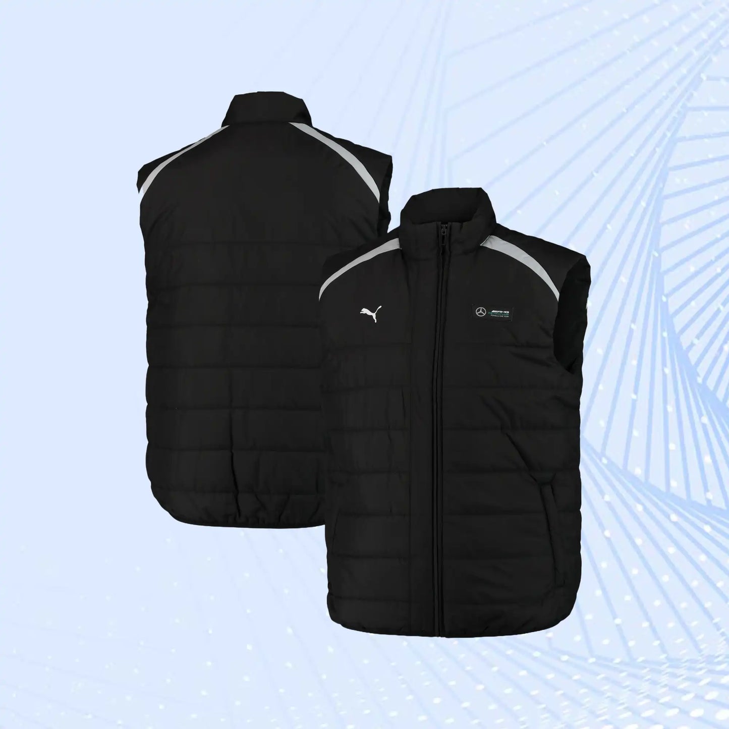 Mercedes AMG Petronas F1 Team Gilet by Puma- Black - view 1