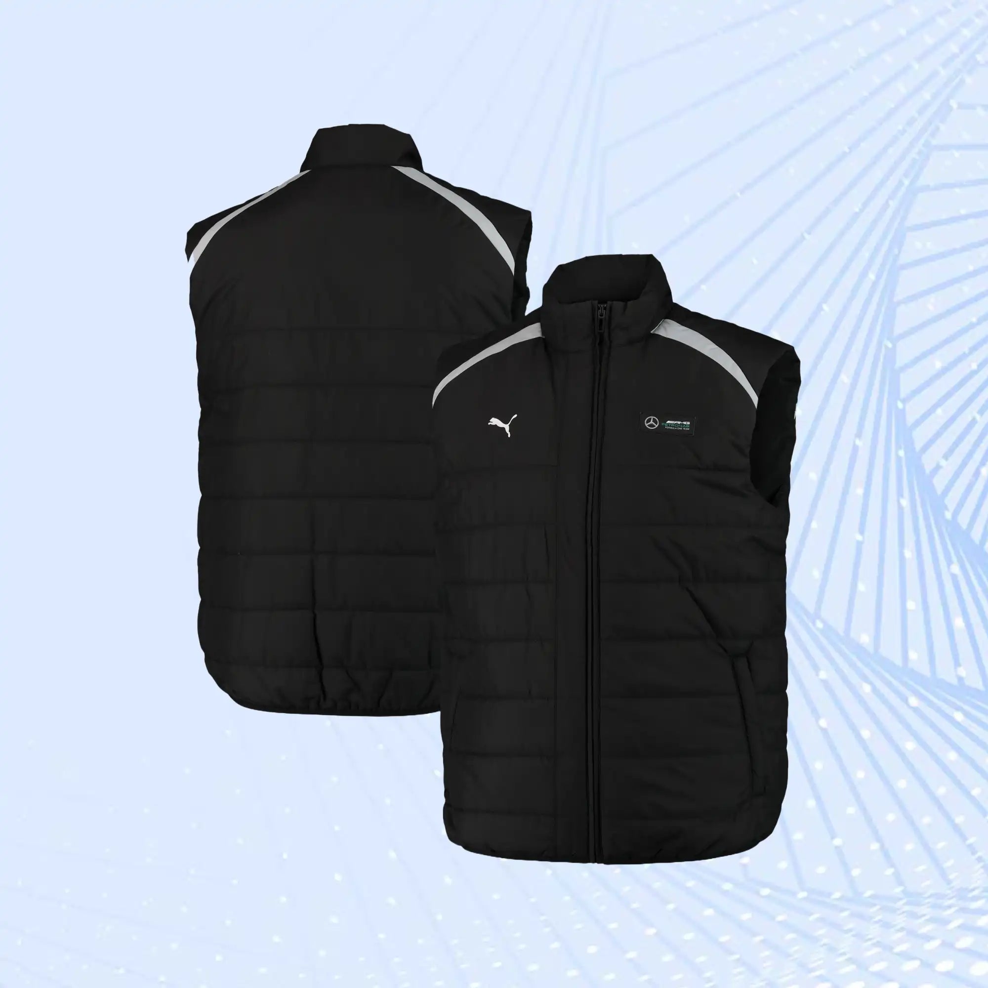Mercedes AMG Petronas F1 Team Gilet by Puma- Black - view 1