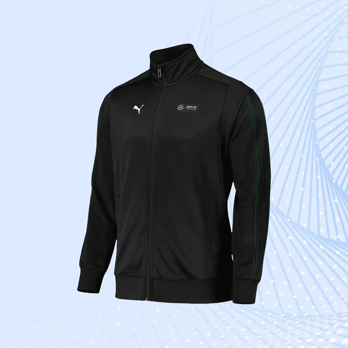 Mercedes AMG Petronas F1 Team MT7 Track Jacket by Puma- Black - view 2