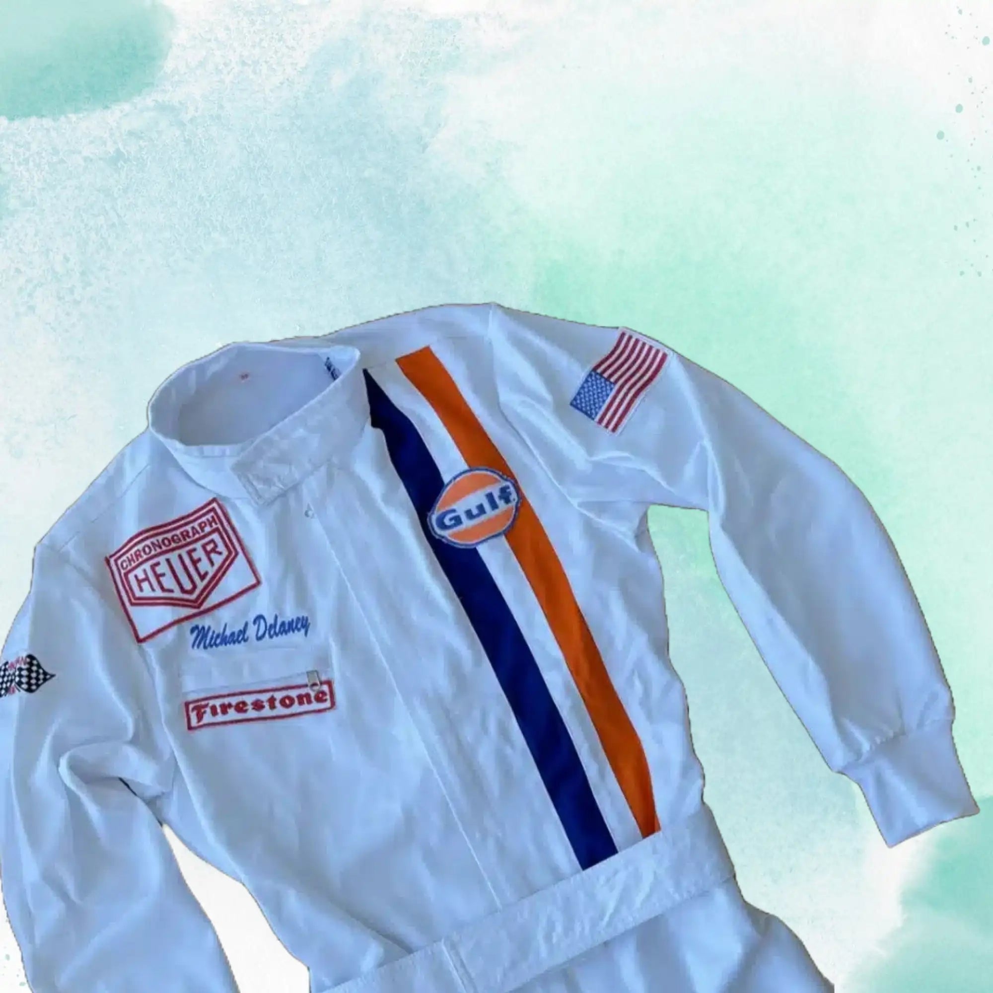 Michael Delaney Steve McQueen Le Mans 1971 Embroidery / Patch Replica Race Suit - view 3