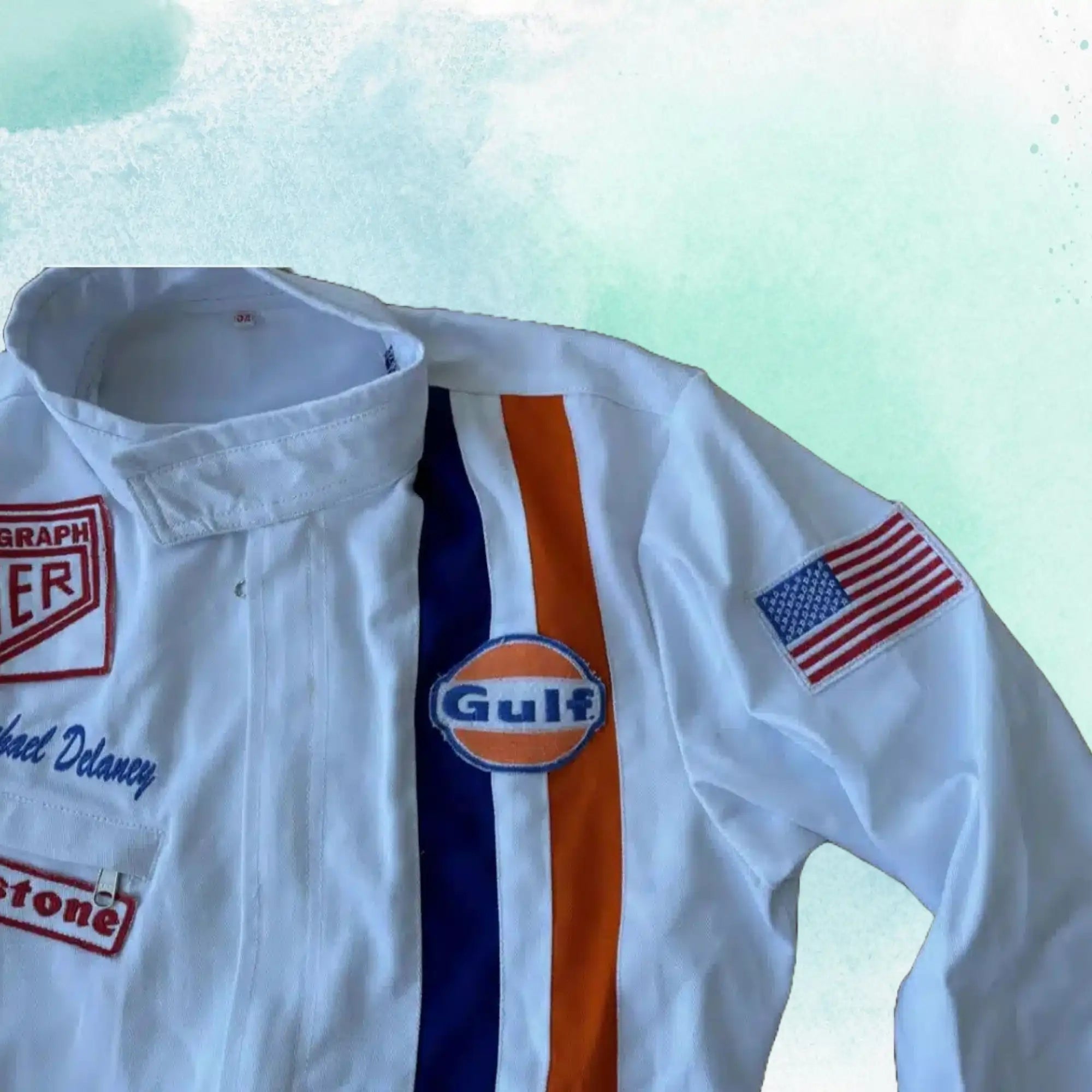 Michael Delaney Steve McQueen Le Mans 1971 Embroidery / Patch Replica Race Suit - view 6