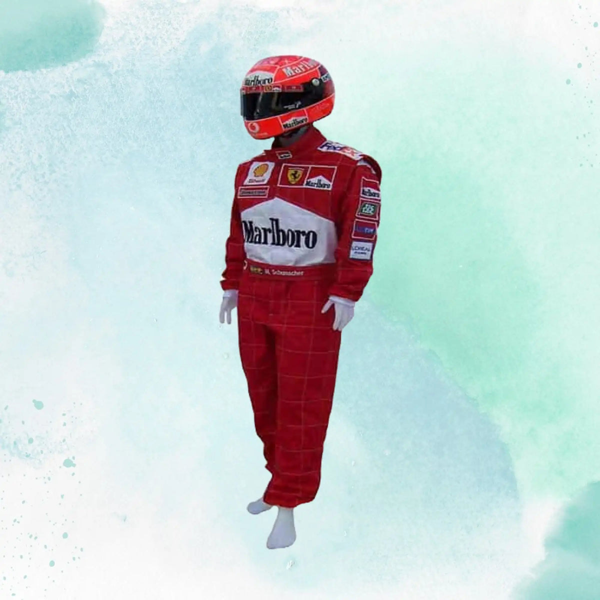 Michael Schumacher 2001 Ferrari F1 Embroidery / Patch Replica Race Suit - view 4